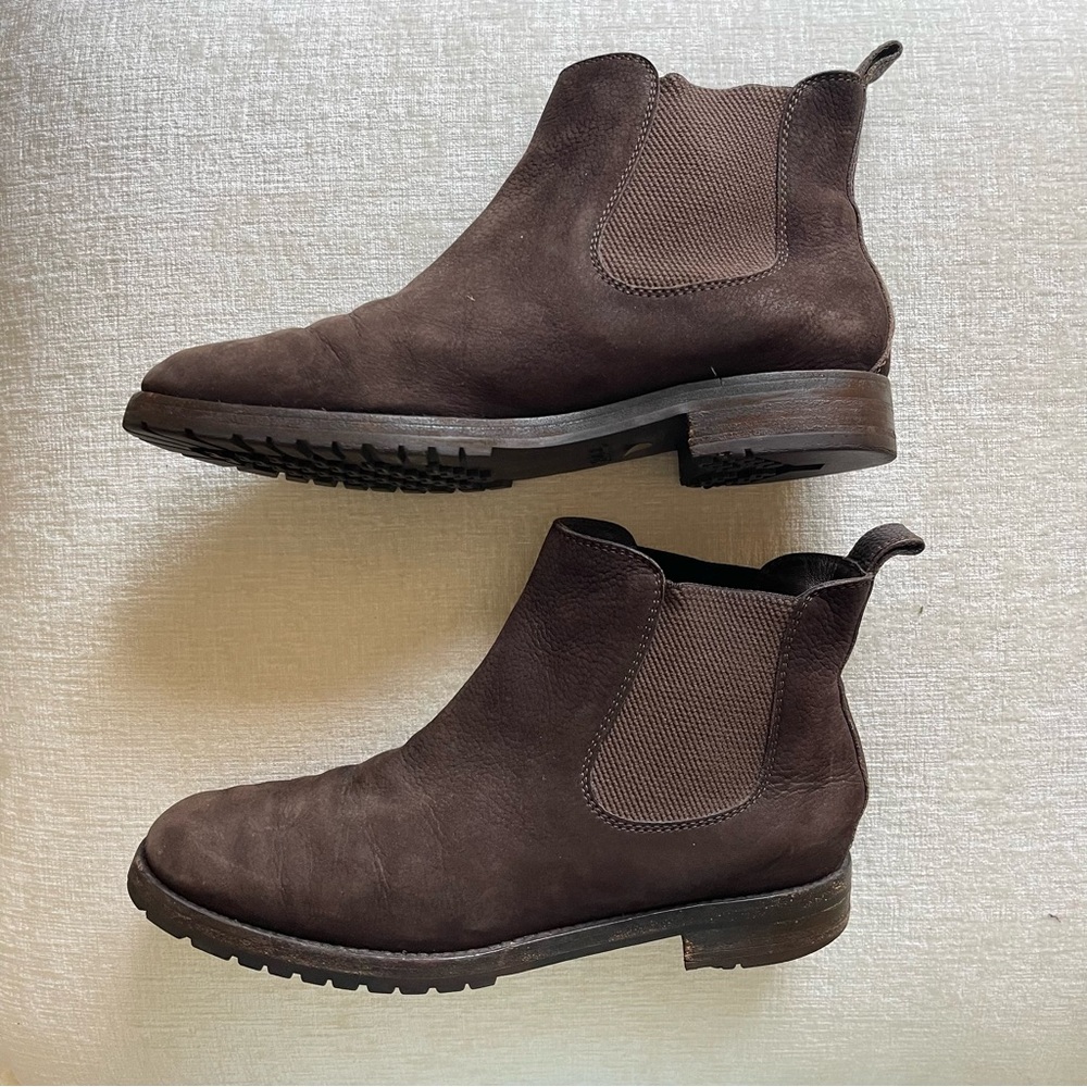 Loro Piana Brown Suede Chelsea Boots - Classic Slip-On Ankle Boots